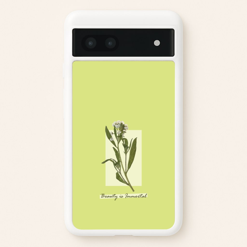 Beauty Is Immortal Press Flower - Floral Phone Case for Google Pixel 6a