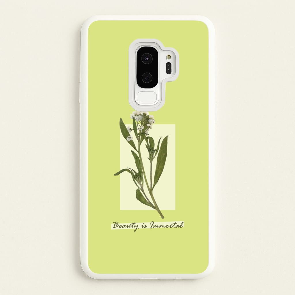 Beauty Is Immortal Press Flower - Floral Phone Case for Galaxy S9 Plus