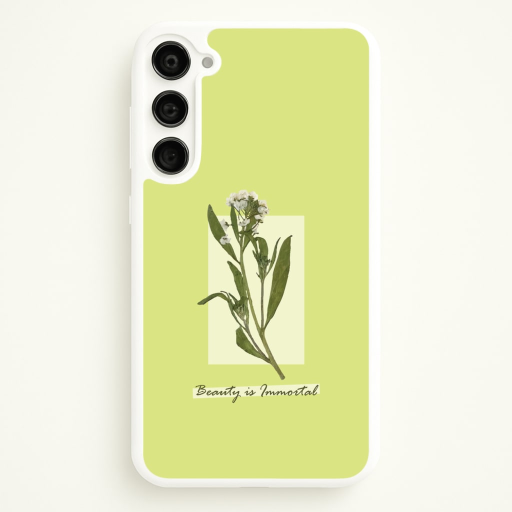 Beauty Is Immortal Press Flower - Floral Phone Case for Galaxy S23 Plus