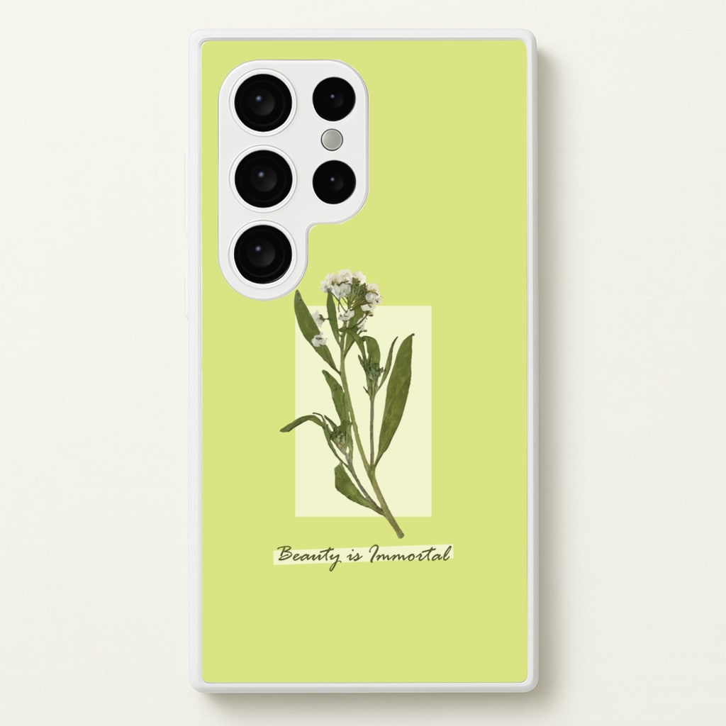 Beauty Is Immortal Press Flower - Floral Phone Case for Galaxy S24 Ultra
