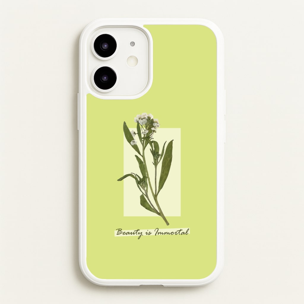 Beauty Is Immortal Press Flower - Floral Phone Case for iPhone 12 / 12 Pro