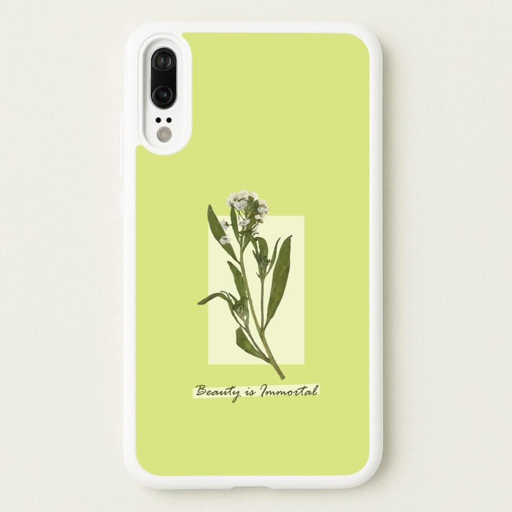 Beauty Is Immortal Press Flower - Floral Phone Case for Huawei P20