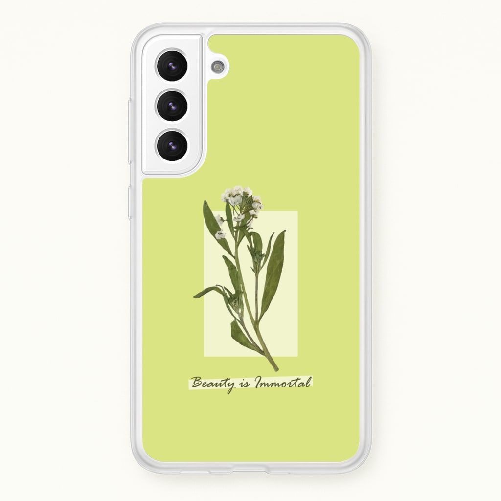 Beauty Is Immortal Press Flower - Floral Phone Case for Galaxy S22 Plus