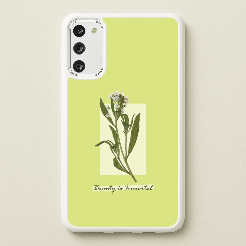 Beauty Is Immortal Press Flower - Floral Phone Case for Galaxy S20