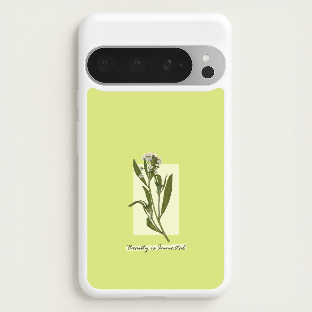 Beauty Is Immortal Press Flower - Floral Phone Case for Google Pixel 9 Pro XL