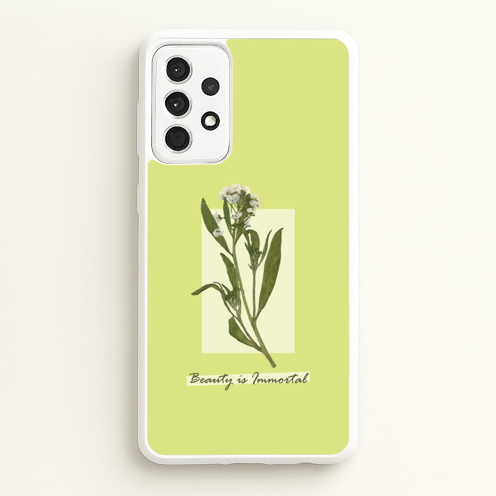 Beauty Is Immortal Press Flower - Floral Phone Case for Galaxy A52 / A52s