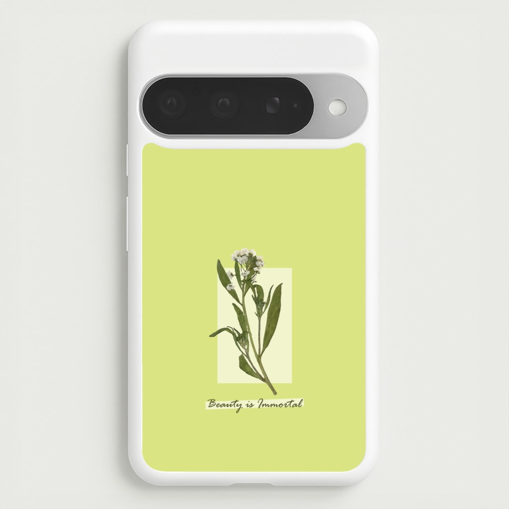 Beauty Is Immortal Press Flower Phone Case for Google Pixel 10 Pro XL
