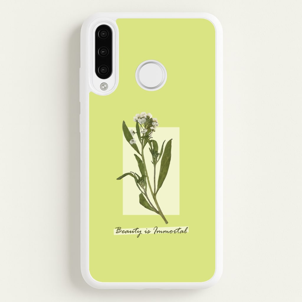 Beauty Is Immortal Press Flower - Floral Phone Case for Huawei P30 Lite