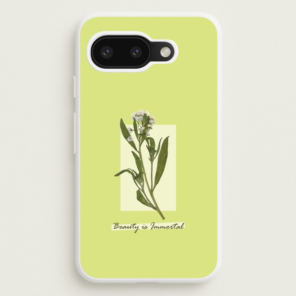 Beauty Is Immortal Press Flower - Floral Phone Case for Google Pixel 9a
