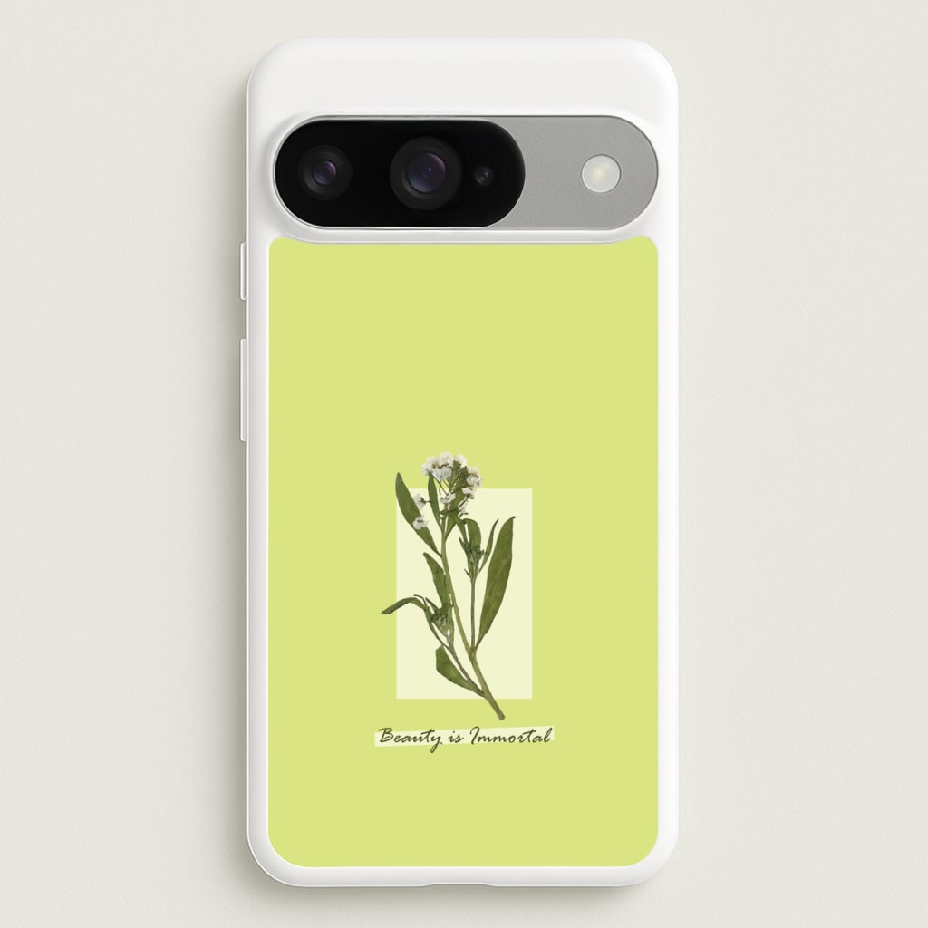 Beauty Is Immortal Press Flower Phone Case for Google Pixel 10 / 10 Pro