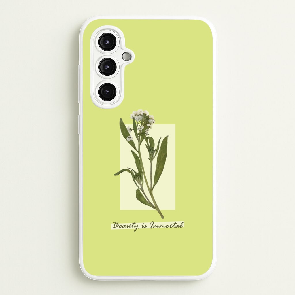 Beauty Is Immortal Press Flower - Floral Phone Case for Galaxy A14