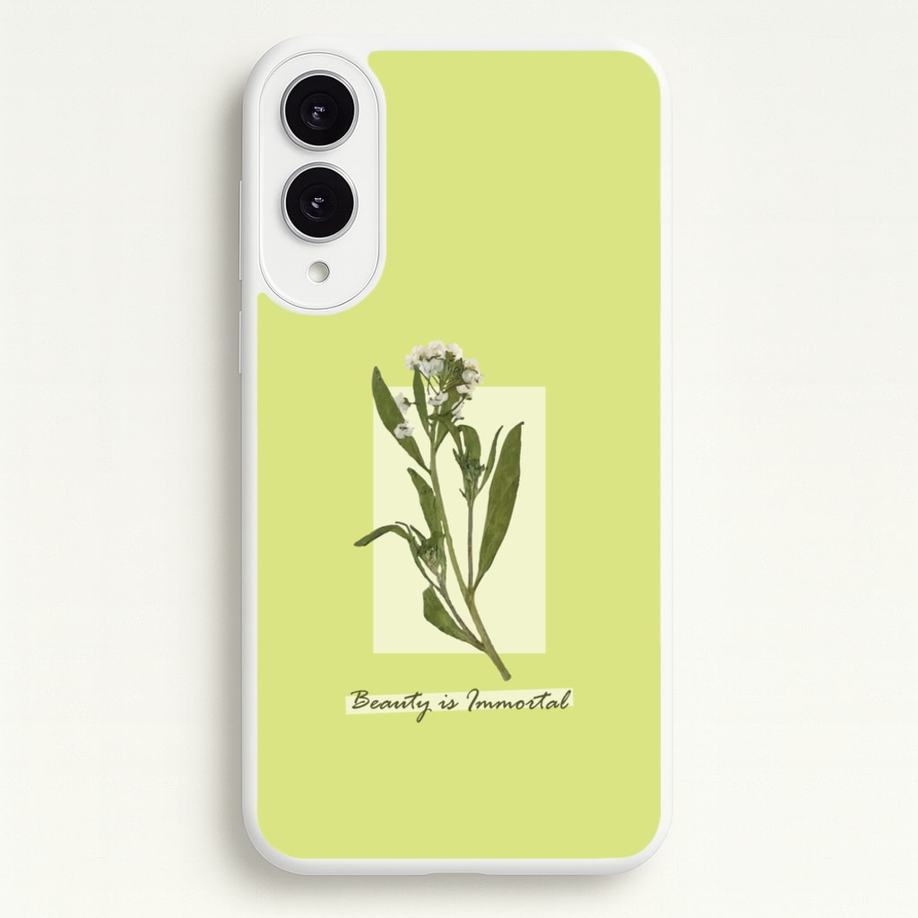 Beauty Is Immortal Press Flower - Floral Phone Case for Galaxy S25 Edge