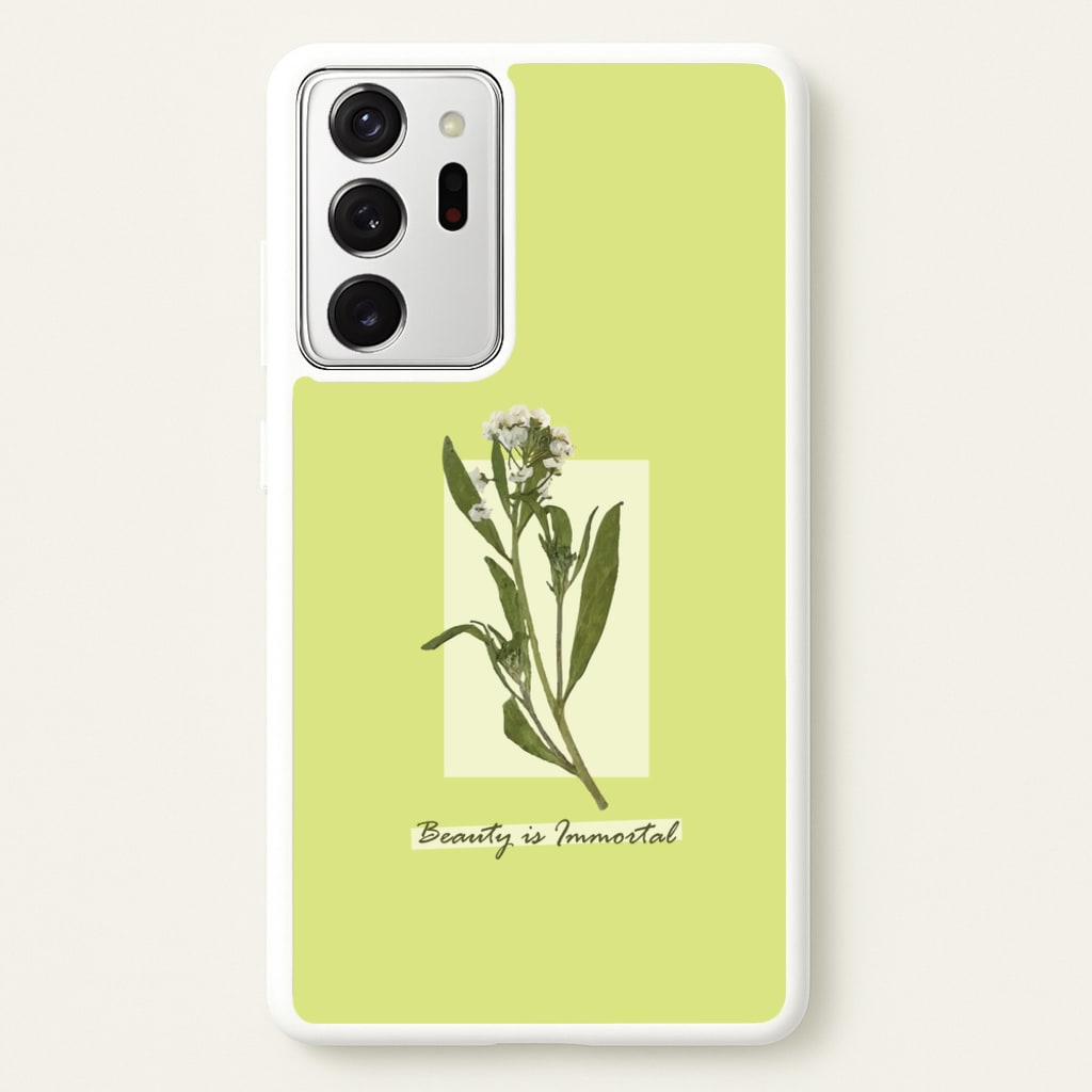 Beauty Is Immortal Press Flower - Floral Phone Case for Galaxy Note 20 Ultra