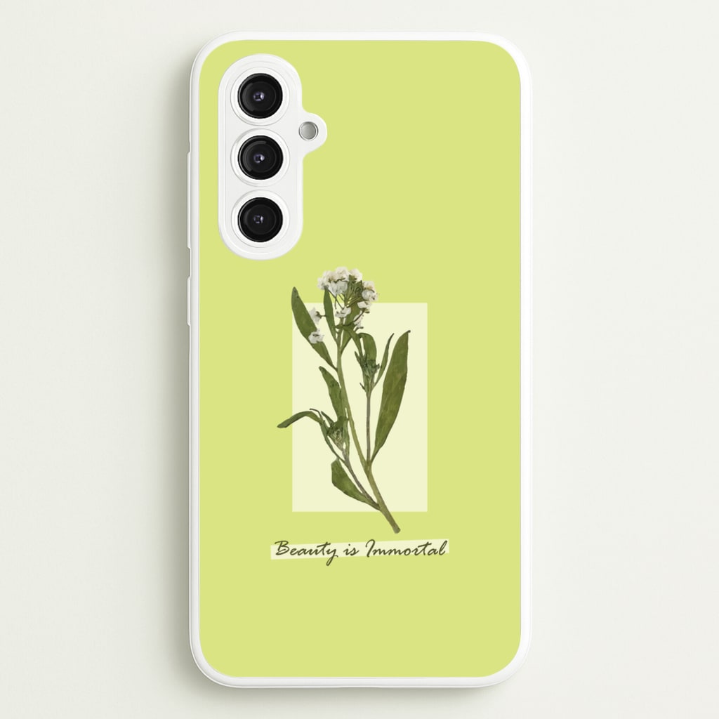 Beauty Is Immortal Press Flower - Floral Phone Case for Galaxy S23FE