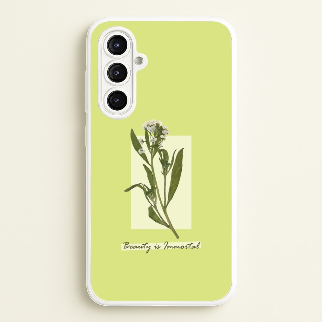 Beauty Is Immortal Press Flower - Floral Phone Case for Galaxy A16