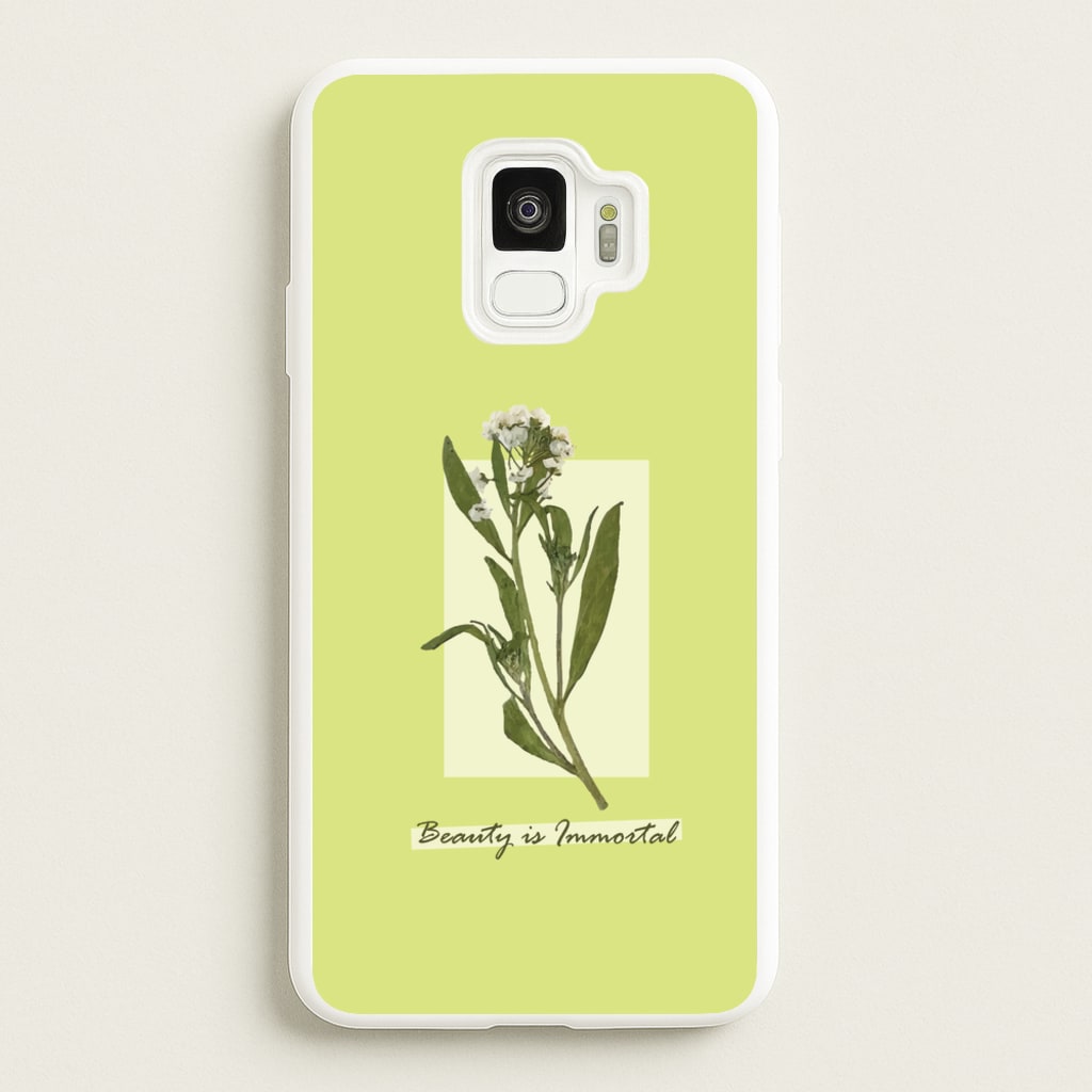 Beauty Is Immortal Press Flower - Floral Phone Case for Galaxy S9