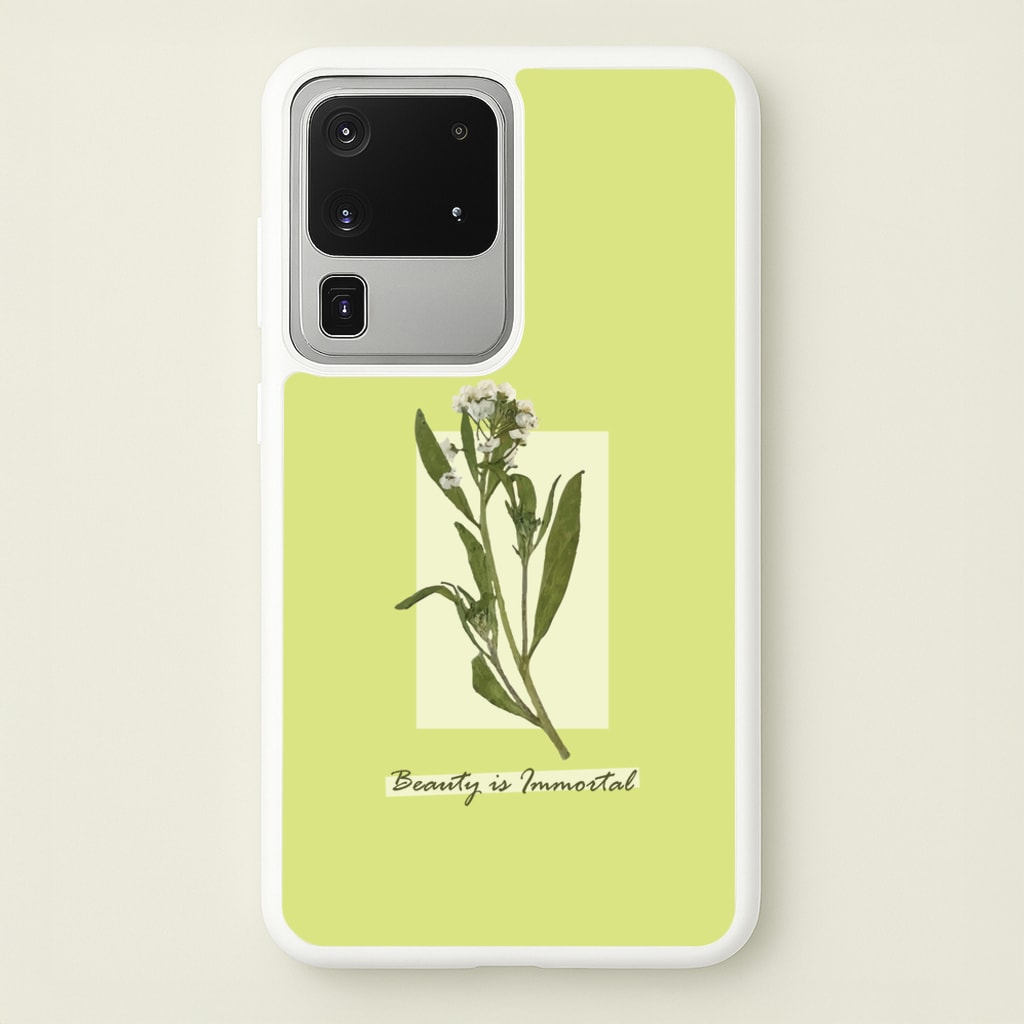 Beauty Is Immortal Press Flower - Floral Phone Case for Galaxy S20 Ultra