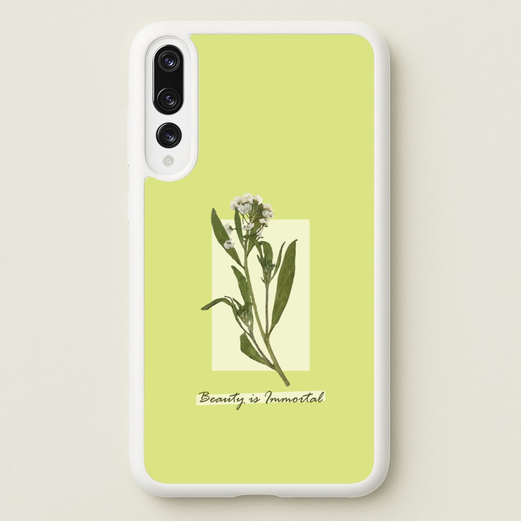 Beauty Is Immortal Press Flower - Floral Phone Case for Huawei P20 Pro
