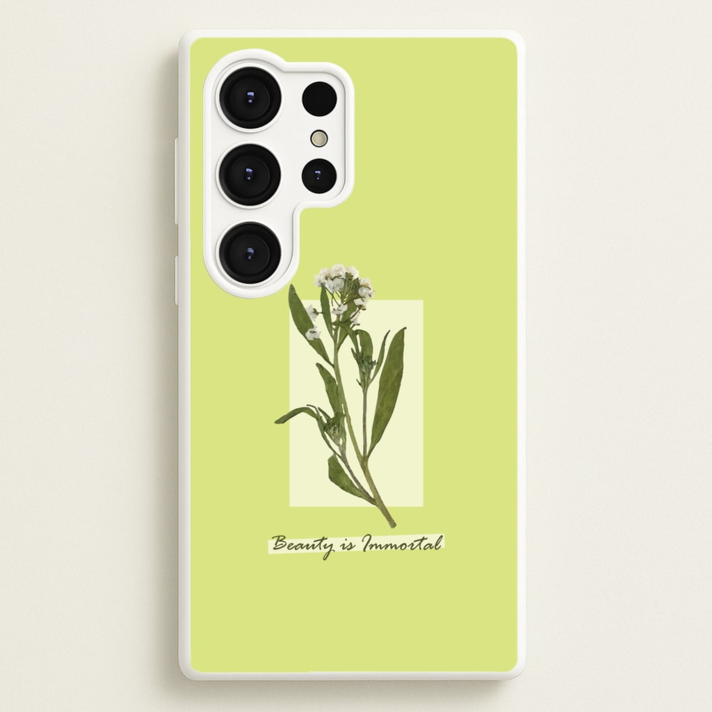 Beauty Is Immortal Press Flower - Floral Phone Case for Galaxy S25 Ultra