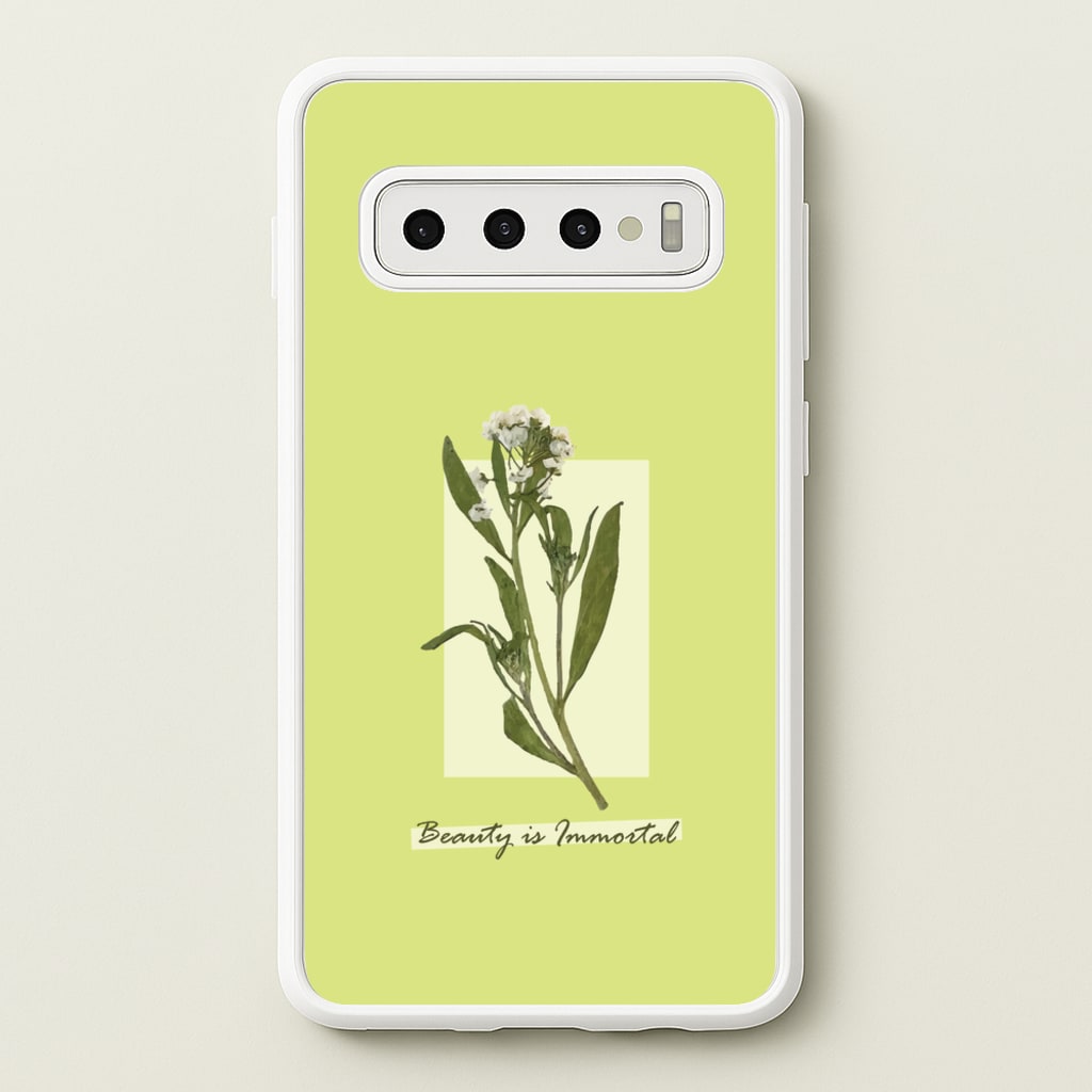 Beauty Is Immortal Press Flower - Floral Phone Case for Galaxy S10