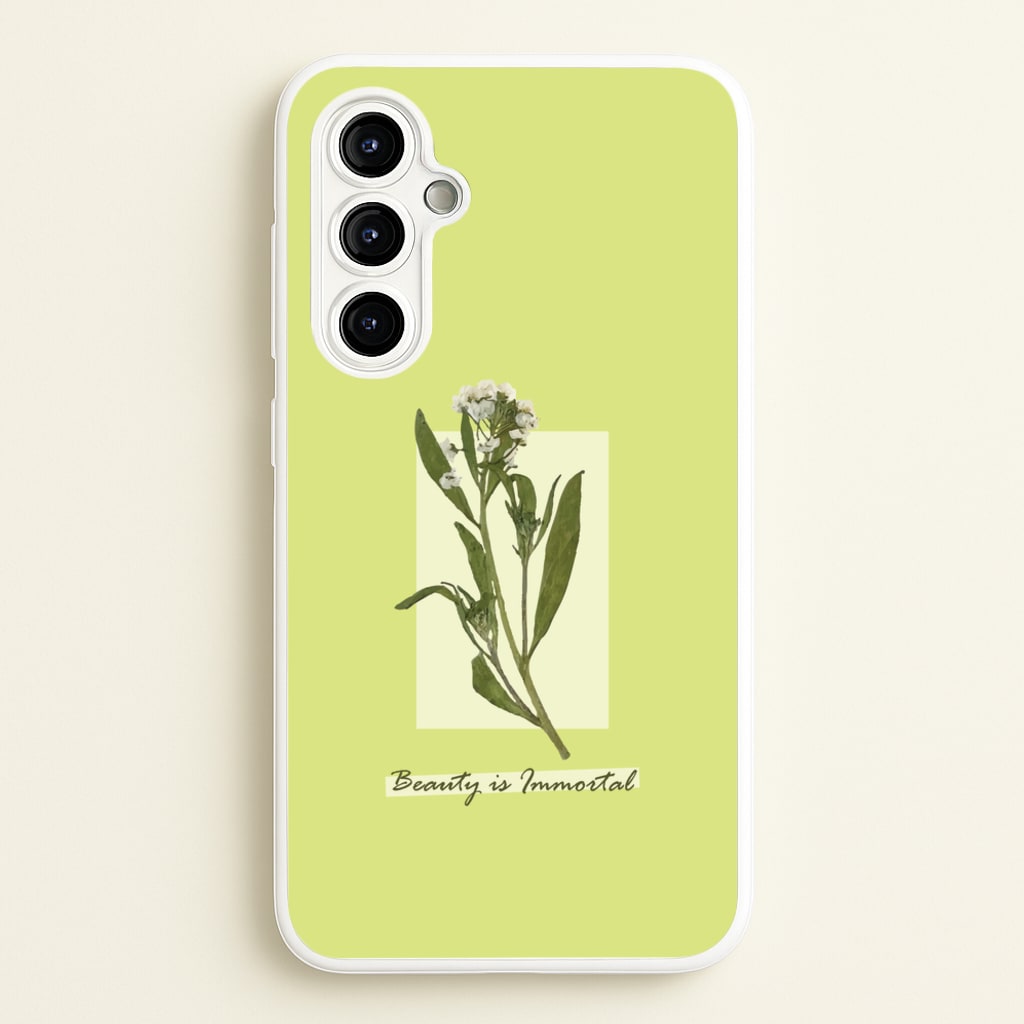 Beauty Is Immortal Press Flower - Floral Phone Case for Galaxy A54