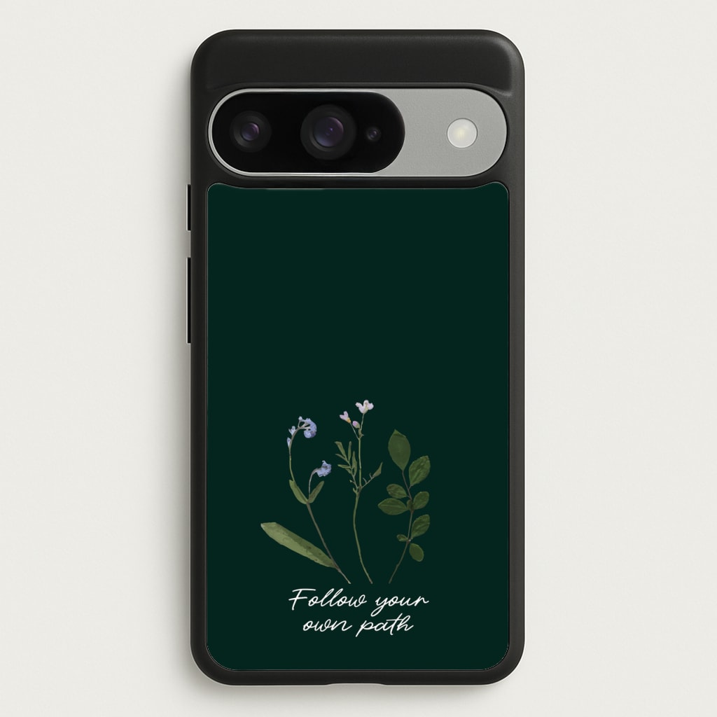 Follow Your Own Path Dark Green Phone Case for Google Pixel 10 / 10 Pro