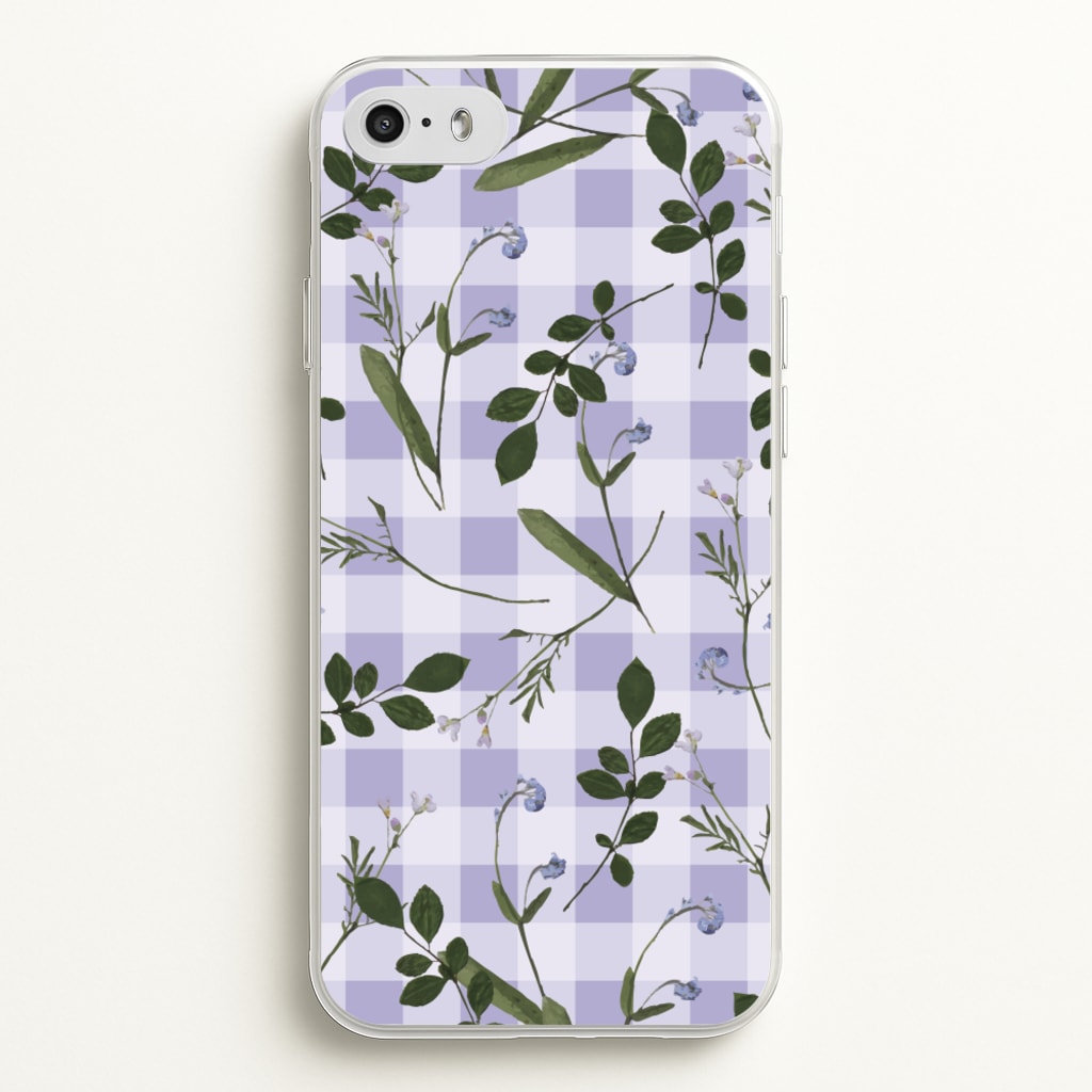Checkered Pressed Flowers Pattern - Floral Phone Case for iPhone 5 / 5s / SE 2016