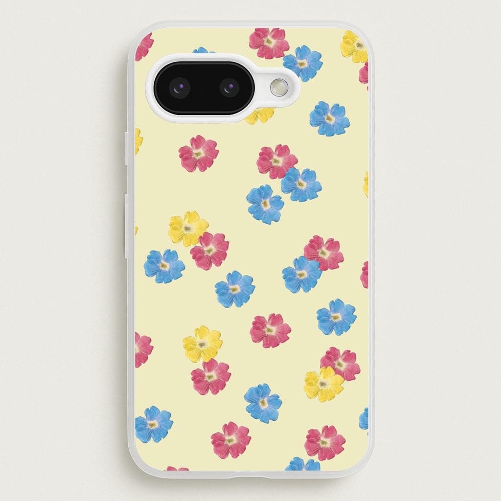 Pastel Pressed Flowers Pattern - Floral Phone Case for Google Pixel 9a