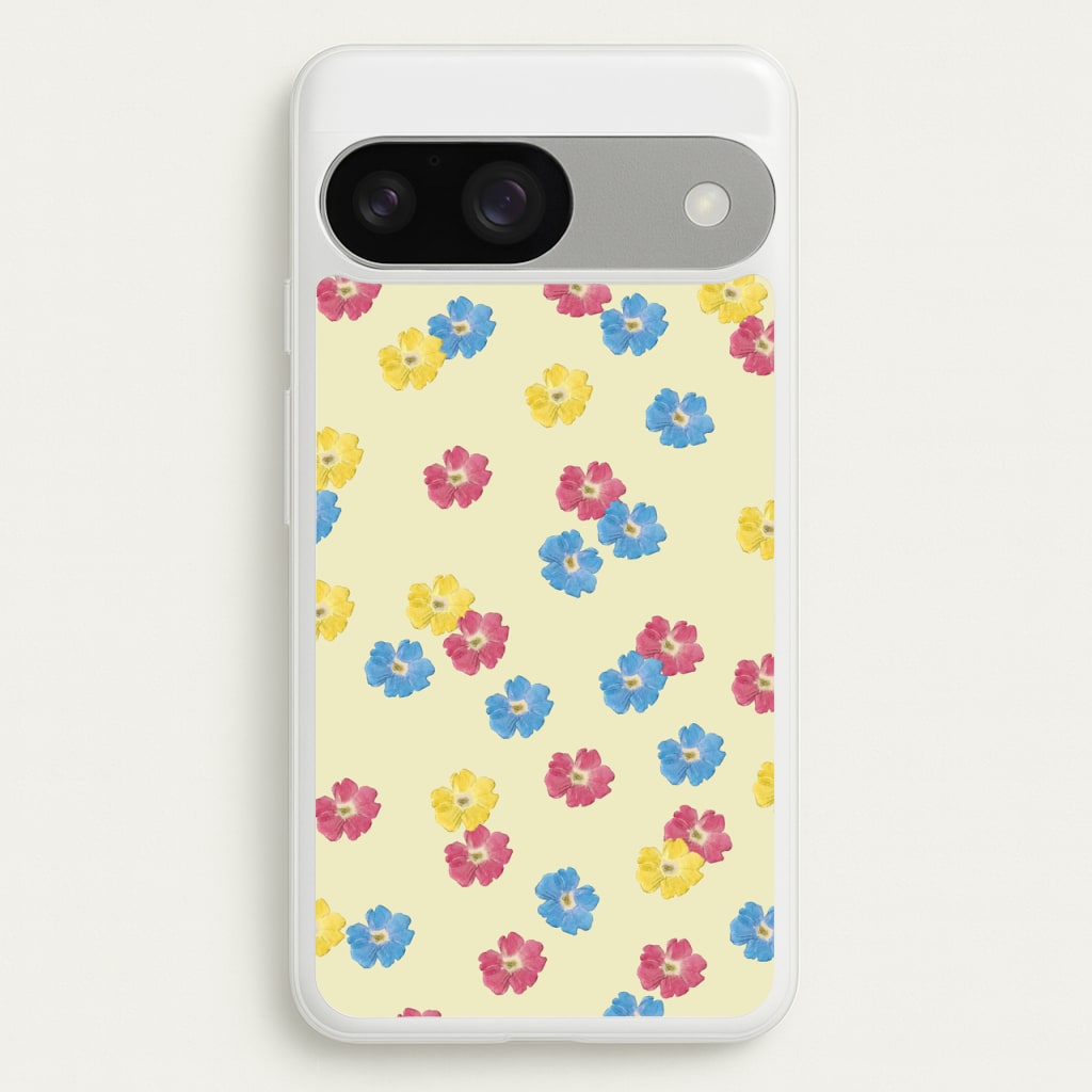 Pastel Pressed Flowers Pattern - Floral Phone Case for Google Pixel 9 / 9 Pro