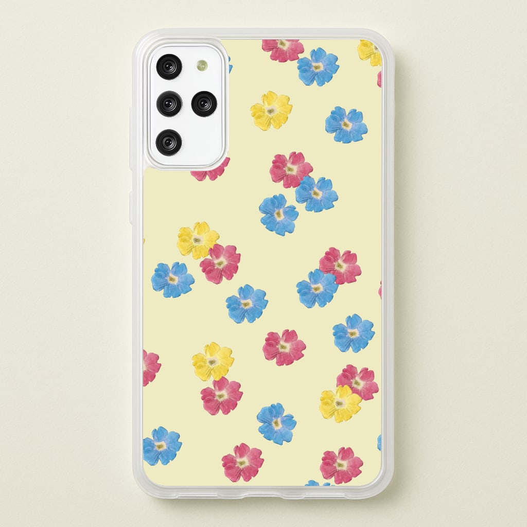Pastel Pressed Flowers Pattern - Floral Phone Case for Galaxy S20 Plus