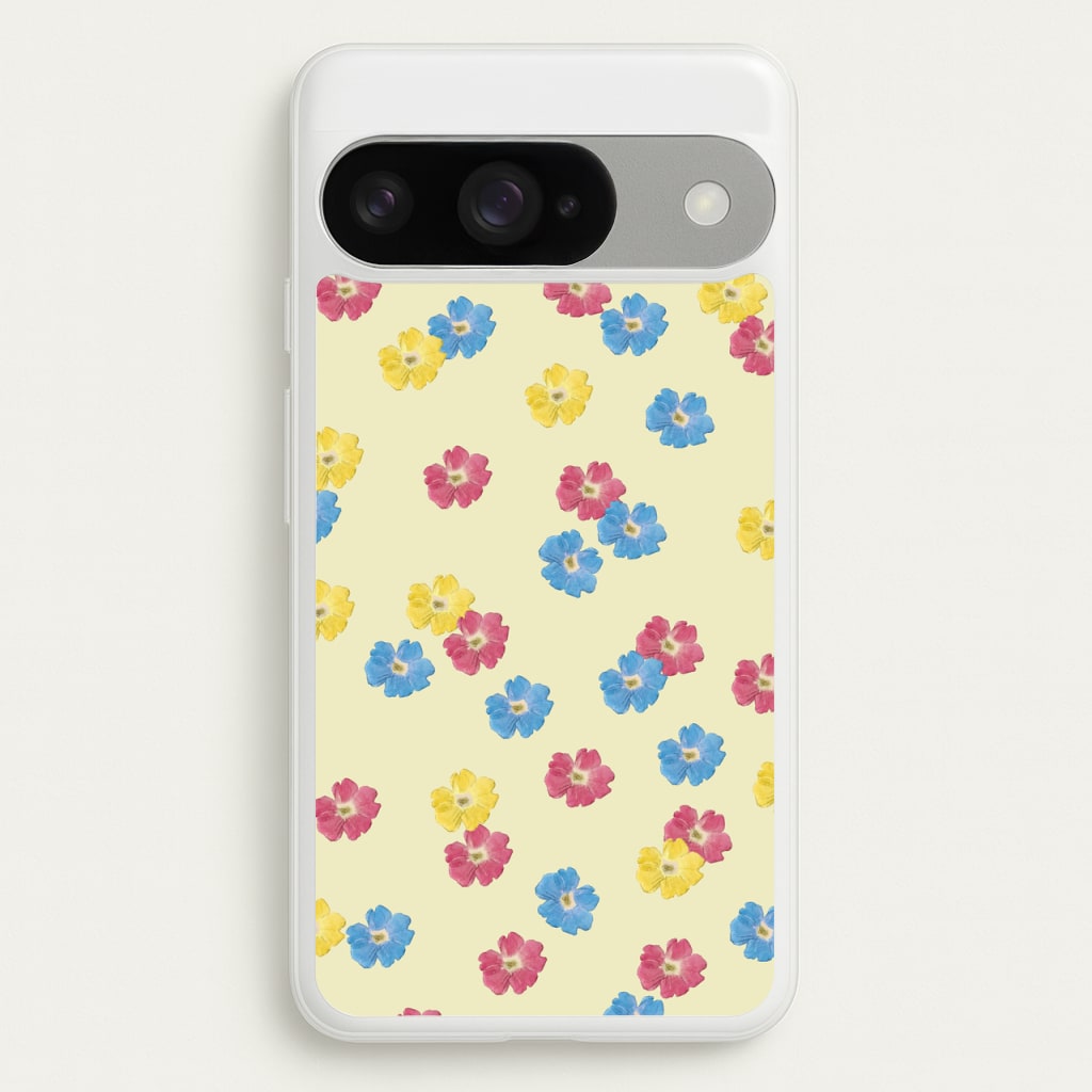 Pastel Pressed Flowers Pattern Phone Case for Google Pixel 10 / 10 Pro