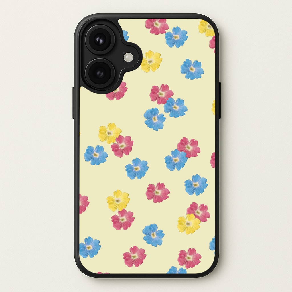 Pastel Pressed Flowers Pattern Phone Case for iPhone 17