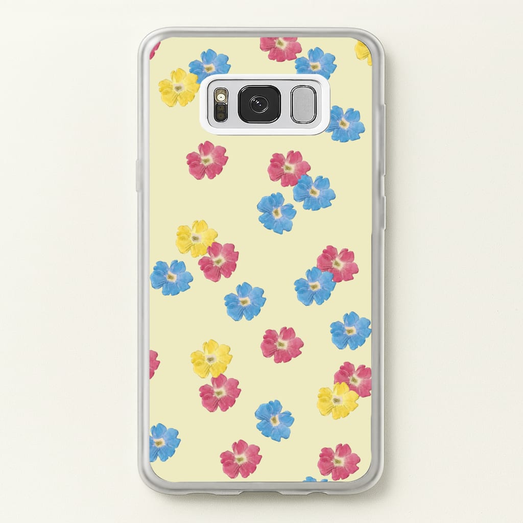 Pastel Pressed Flowers Pattern - Floral Phone Case for Galaxy S8