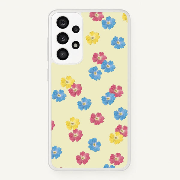 Pastel Pressed Flowers Pattern - Floral Phone Case for Galaxy A53