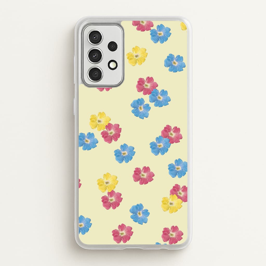 Pastel Pressed Flowers Pattern - Floral Phone Case for Galaxy A52 / A52s