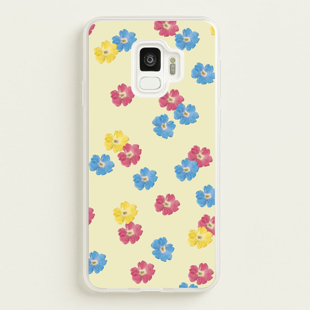Pastel Pressed Flowers Pattern - Floral Phone Case for Galaxy S9