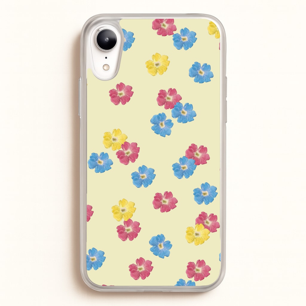 Pastel Pressed Flowers Pattern - Floral Phone Case for iPhone XR