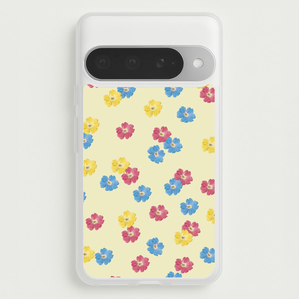Pastel Pressed Flowers Pattern Phone Case for Google Pixel 10 Pro XL