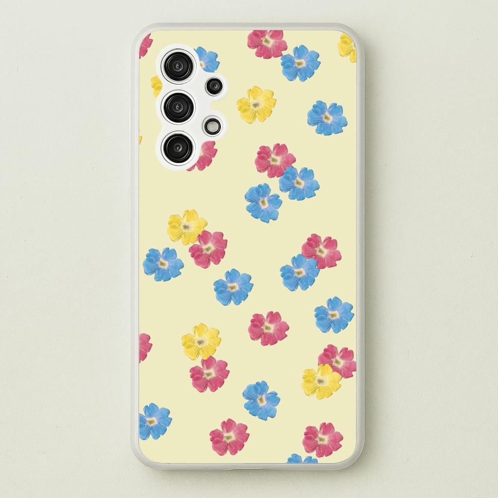 Pastel Pressed Flowers Pattern - Floral Phone Case for Galaxy A13