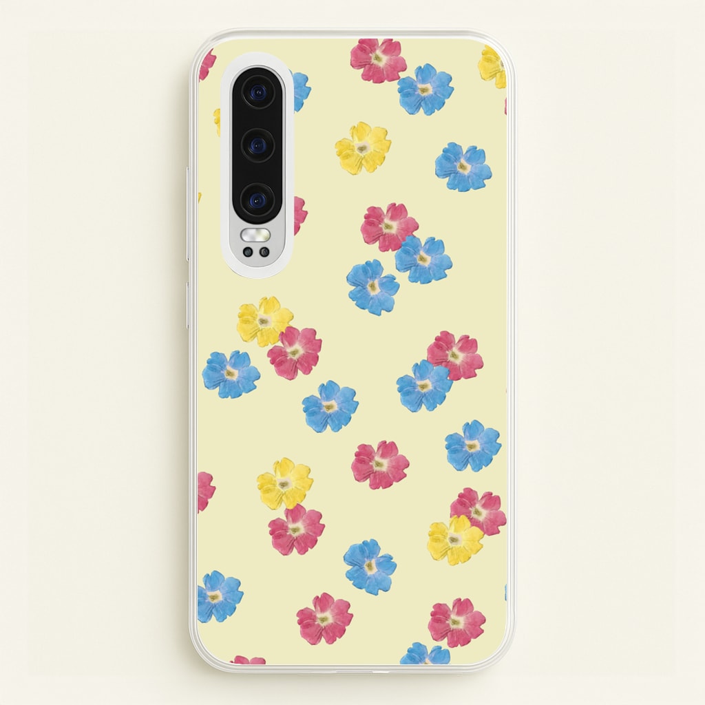 Pastel Pressed Flowers Pattern - Floral Phone Case for Huawei P30
