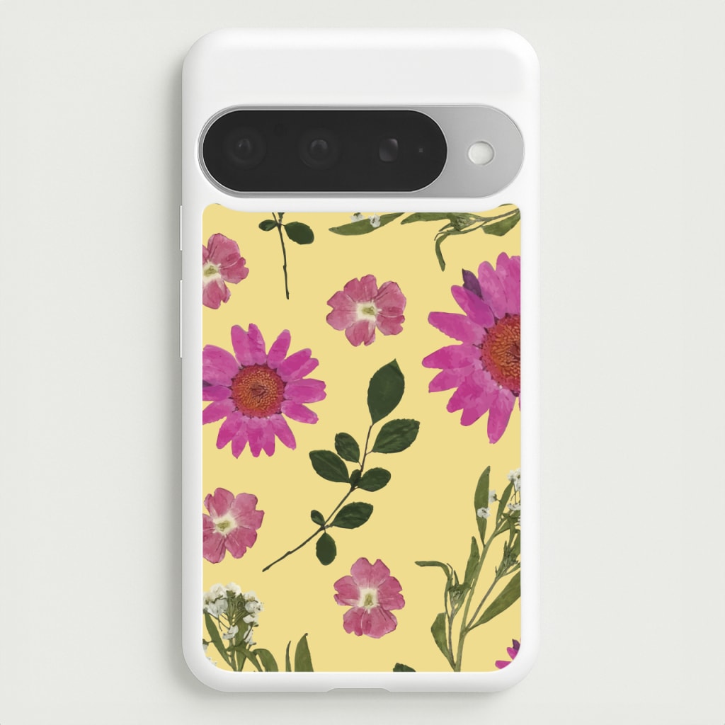 Pressed Plants Yellow Phone Case for Google Pixel 10 Pro XL