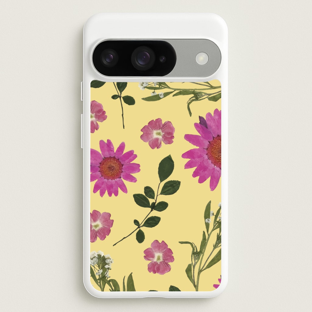 Pressed Plants Yellow Phone Case for Google Pixel 10 / 10 Pro
