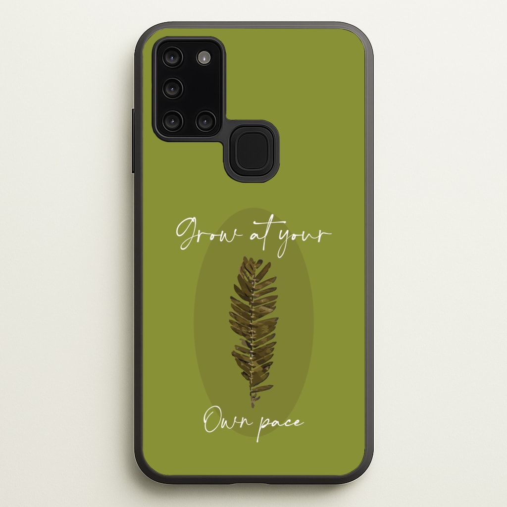Grow At Your Own Pace Fern - Floral Phone Case for Galaxy A21s