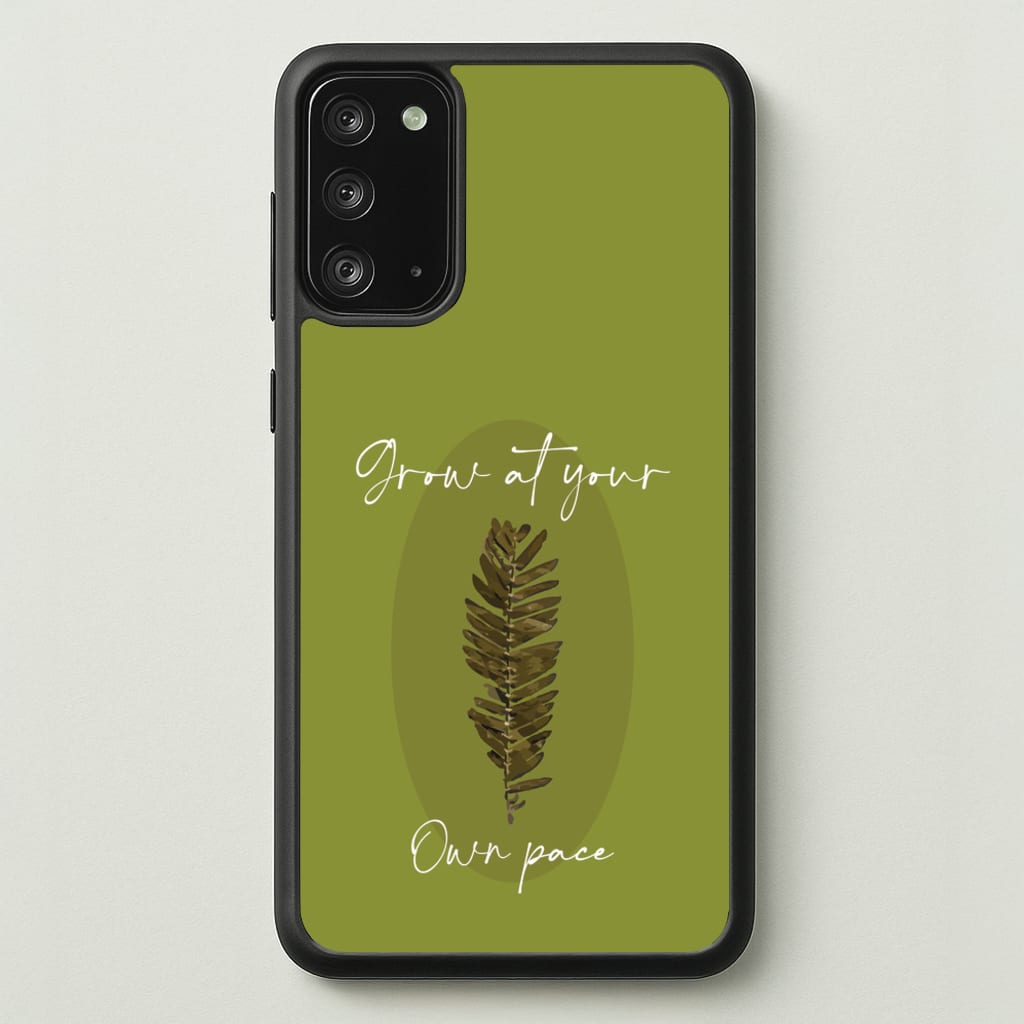 Grow At Your Own Pace Fern - Floral Phone Case for Galaxy Note 20