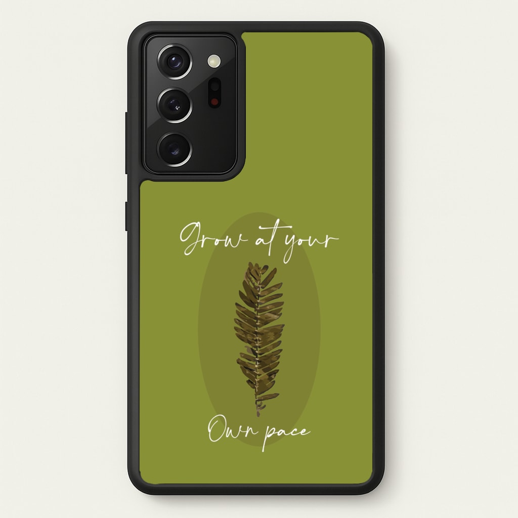 Grow At Your Own Pace Fern - Floral Phone Case for Galaxy Note 20 Ultra