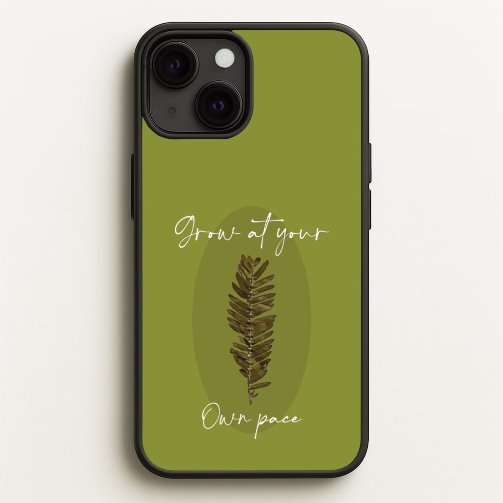 Grow At Your Own Pace Fern - Floral Phone Case for iPhone 13 Mini