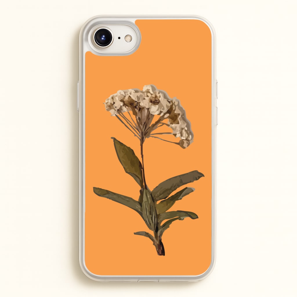 Bright Orange Pressed Flower - Floral Phone Case for iPhone 6 / 7 / 8 / SE