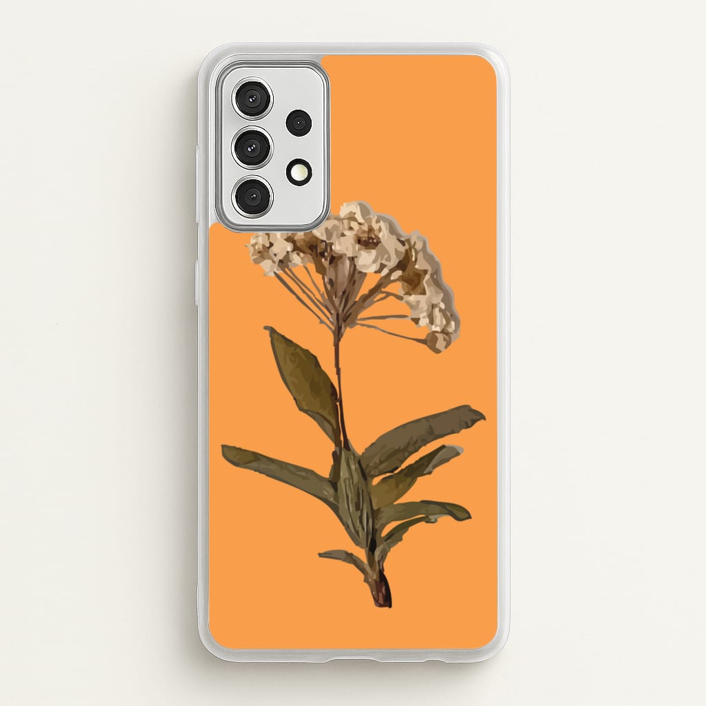 Bright Orange Pressed Flower - Floral Phone Case for Galaxy A52 / A52s
