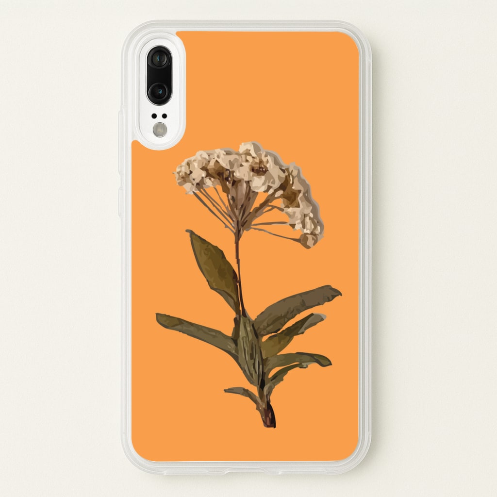 Bright Orange Pressed Flower - Floral Phone Case for Huawei P20