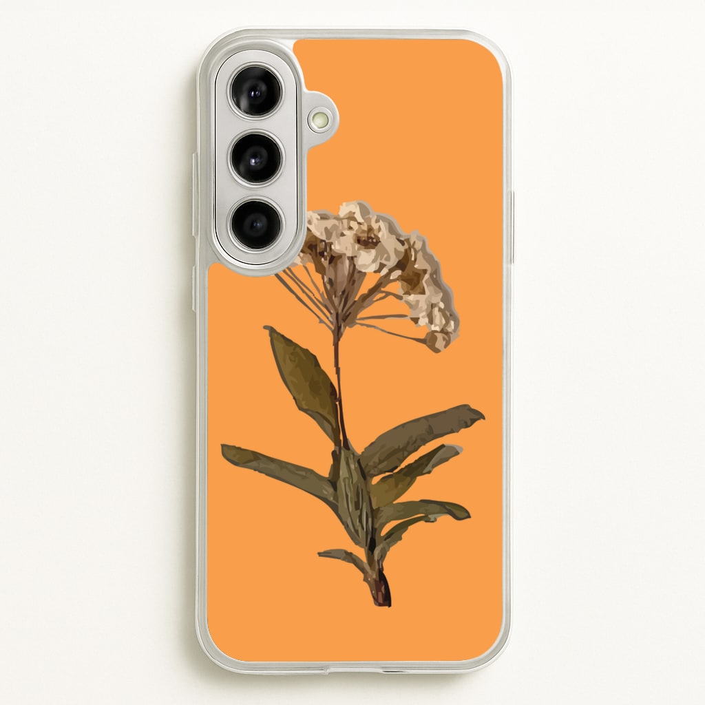 Bright Orange Pressed Flower - Floral Phone Case for Galaxy A56
